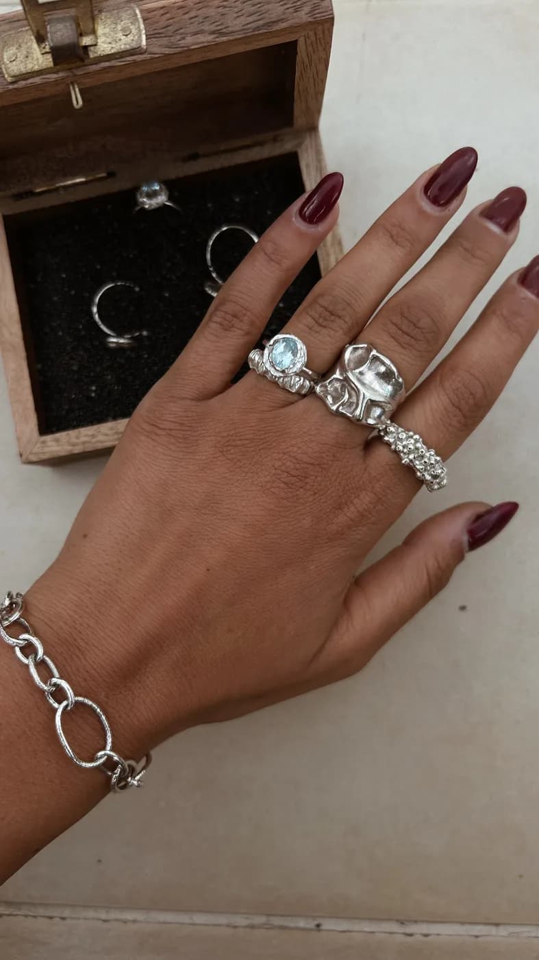 Asia ring, טבעת כסף 925 או ציפוי זהב – תמונה 3