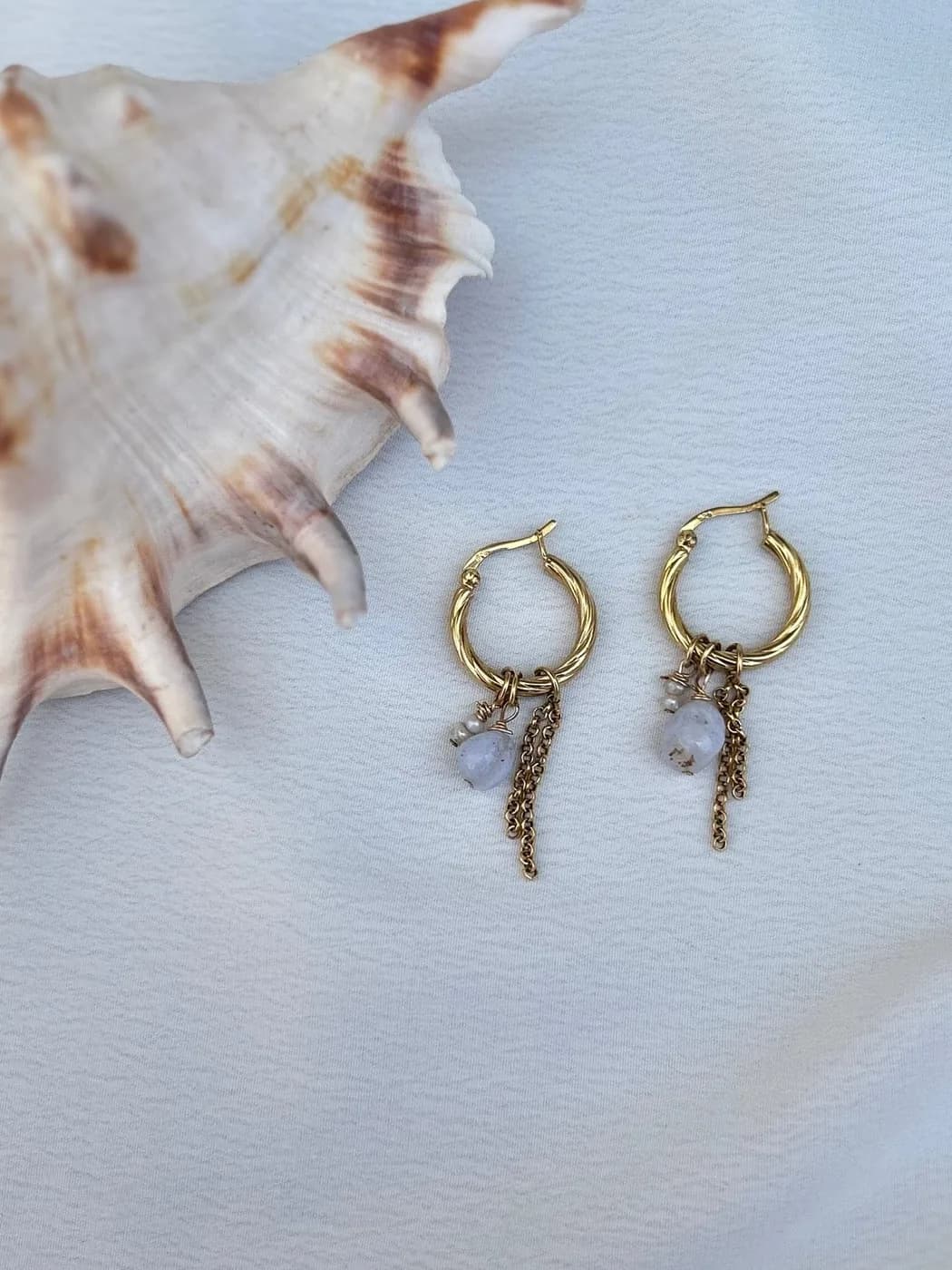 Blue lace hoops