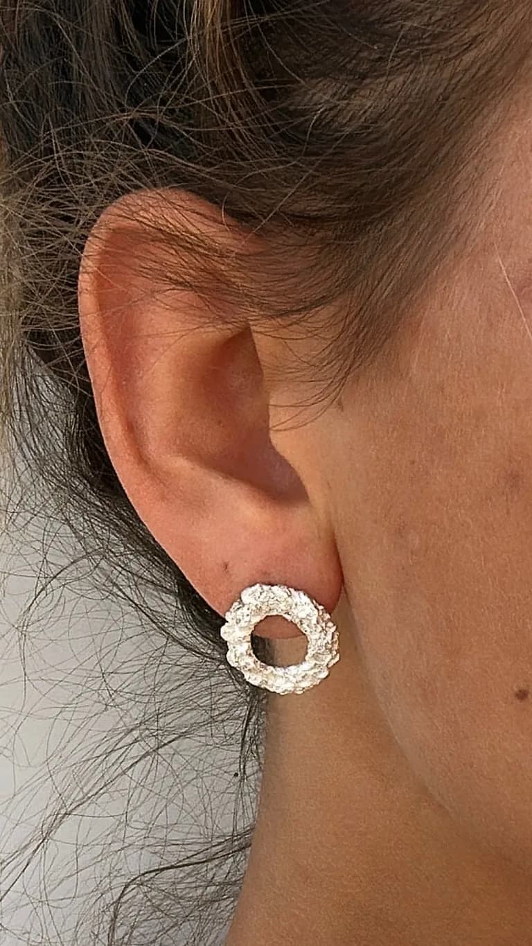 Core earrings, עגילים כסף 925 או ציפוי זהב – תמונה 3