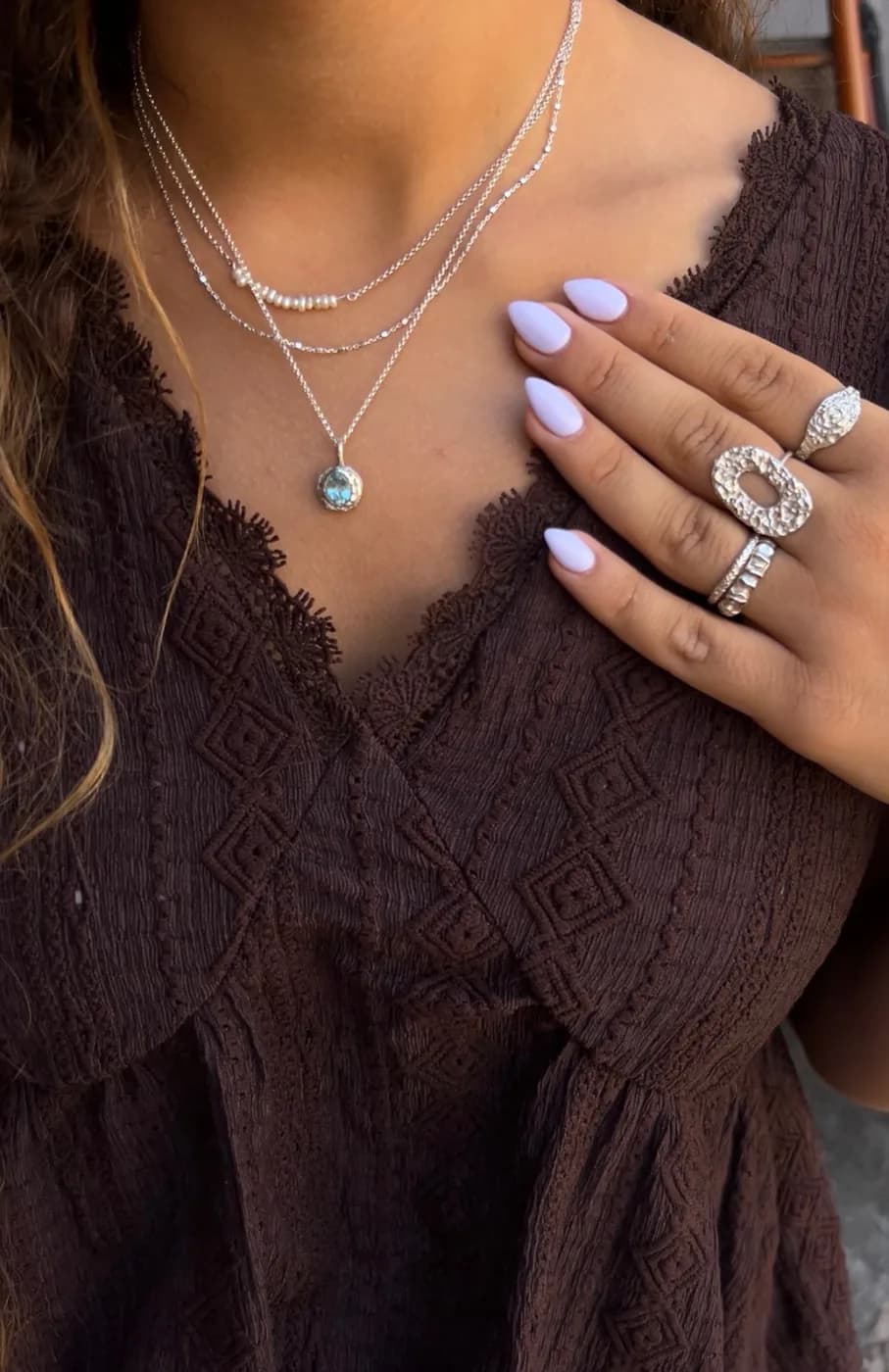 Mermaid necklace, שרשרת כסף 925 או ציפוי זהב – תמונה 5
