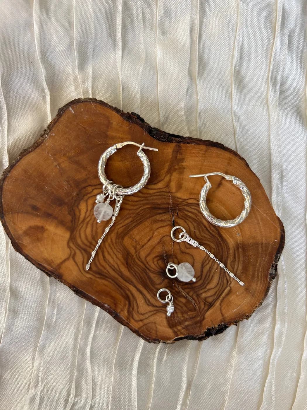 Moonstone earrings set