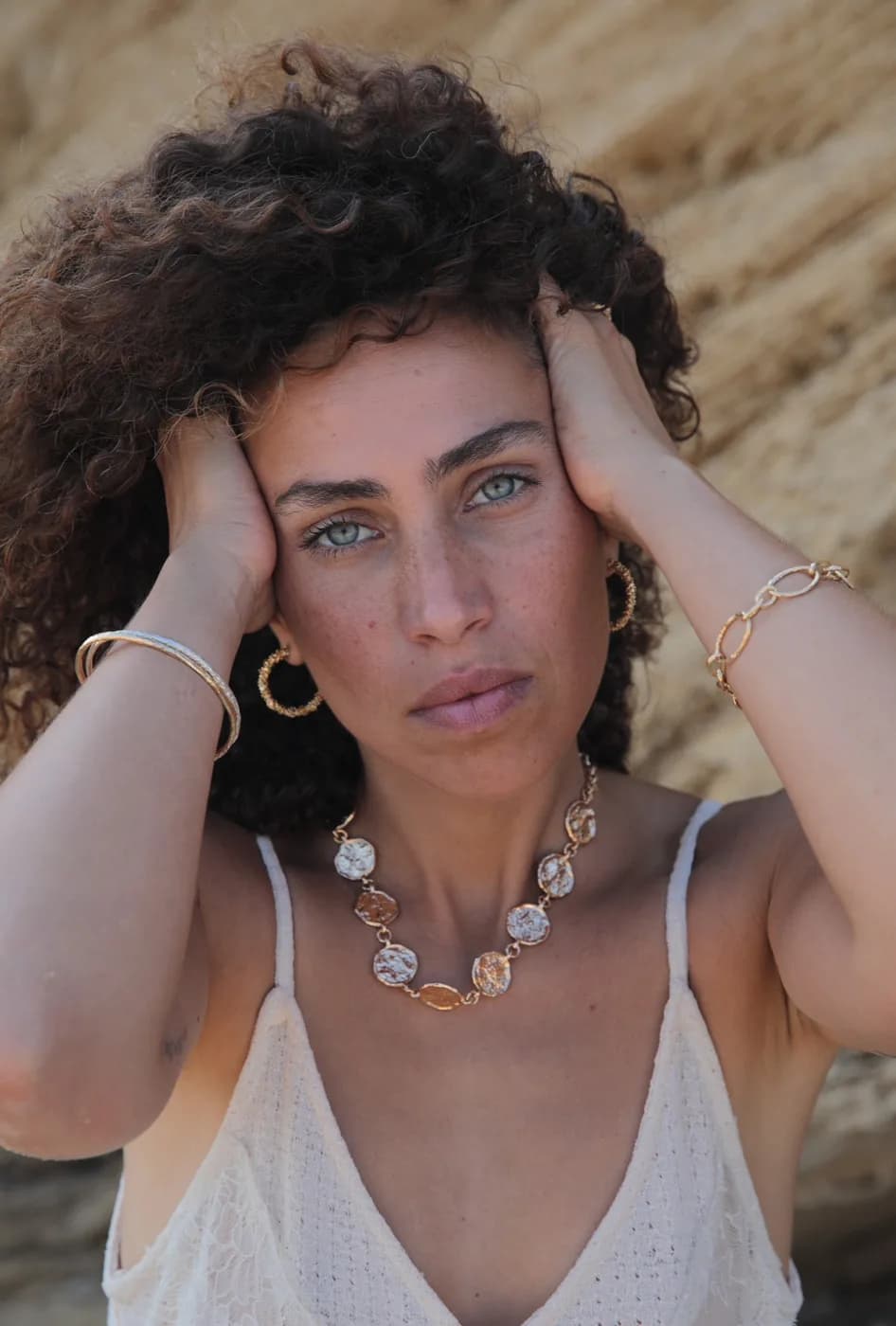 Yana necklace, שרשרת כסף 925 או ציפוי זהב – תמונה 4